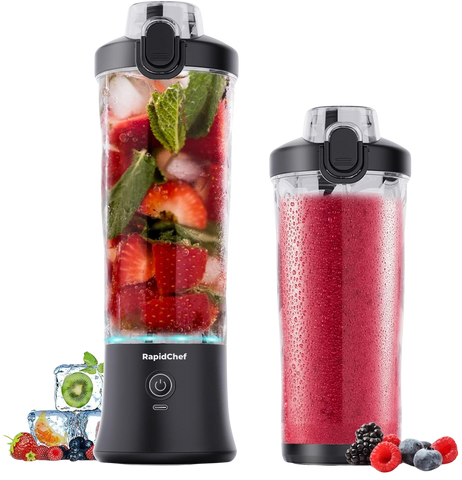 Blender Portabil 270W – Smoothie-uri & Shake-uri Oriunde, Rezistent & Reîncărcabil | RapidChef
