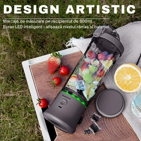Blender Portabil 270W – Smoothie-uri & Shake-uri Oriunde, Rezistent & Reîncărcabil | RapidChef