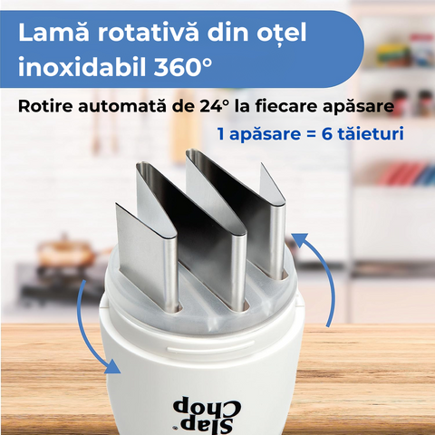 🍅 Slap Chop – Aparat Rapid pentru Tăiat Legume și Fructe, Ușor de Folosit | RapidChef