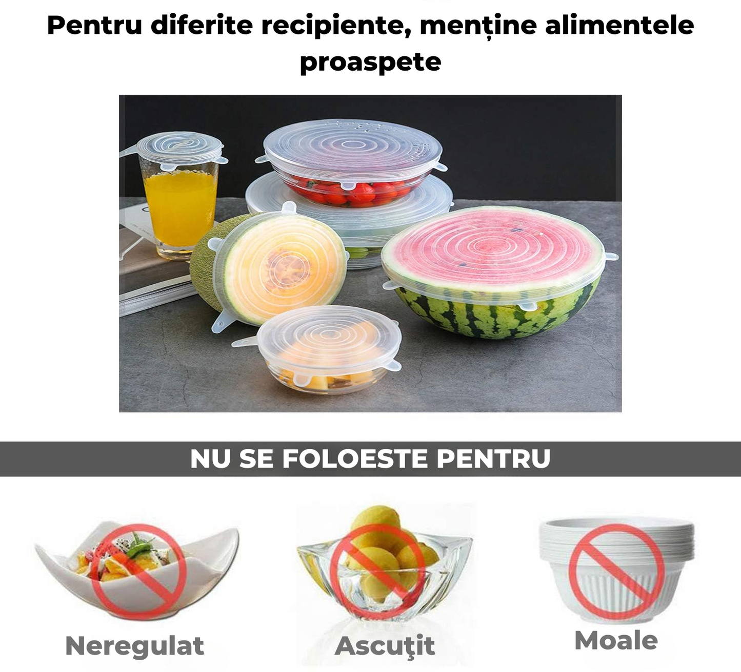 Set Capace din Silicon pentru Vase