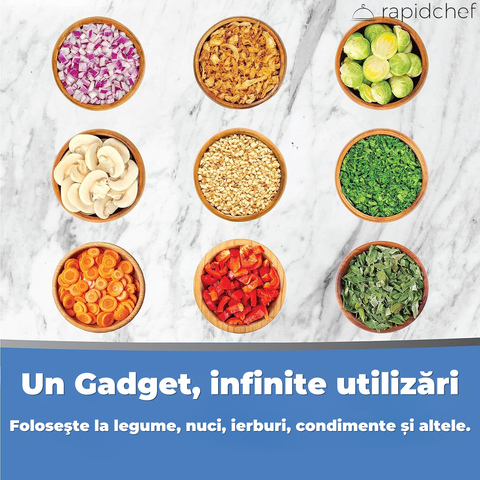 🍅 Slap Chop – Aparat Rapid pentru Tăiat Legume și Fructe, Ușor de Folosit | RapidChef