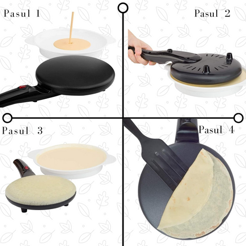 🥞Tigaie Electrică pentru Clătite, Non-stick, Portabil, cu Control Automatic al Temperaturii – RapidChef