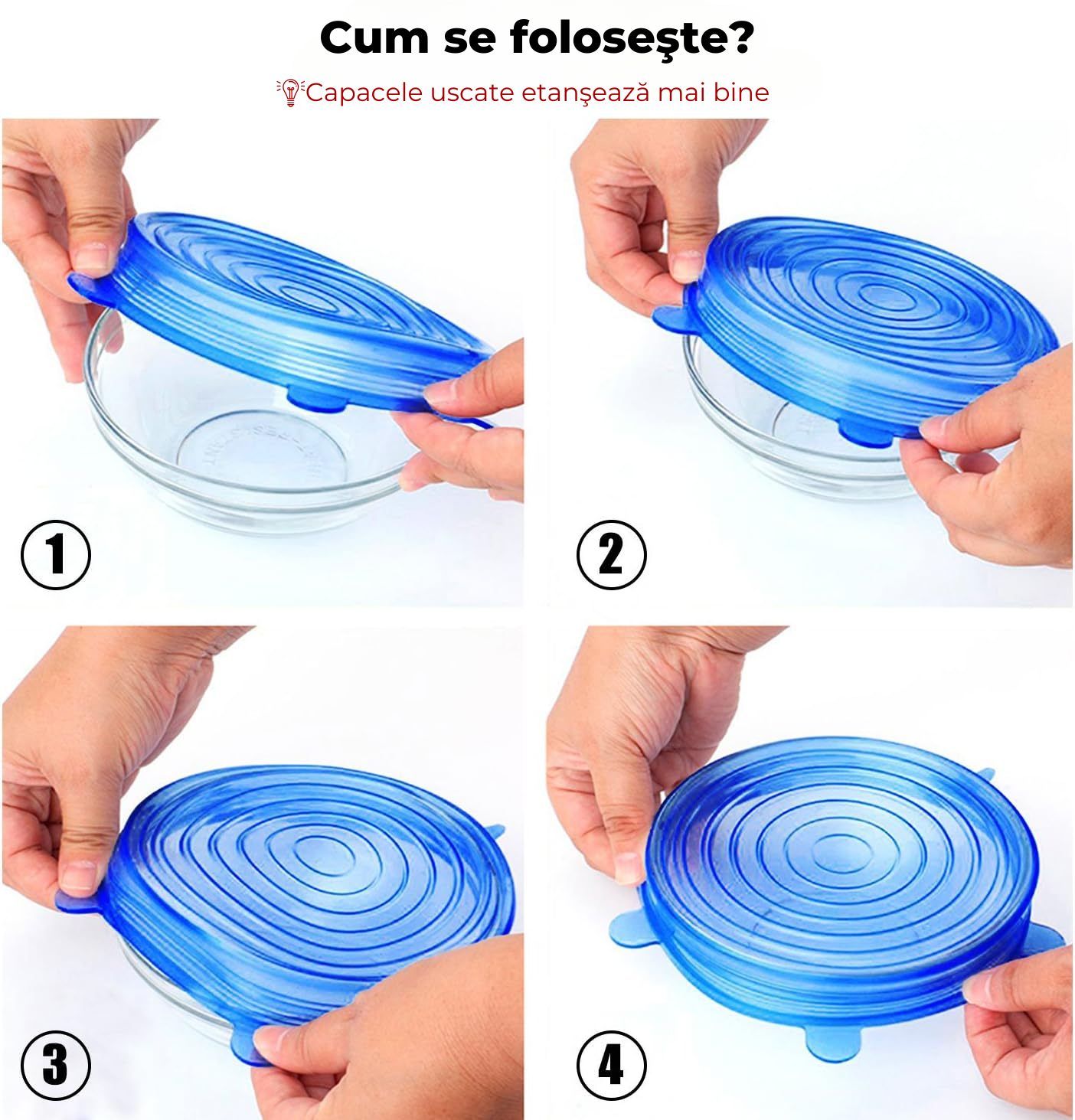 Set Capace din Silicon pentru Vase
